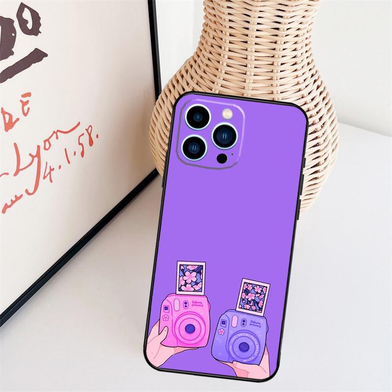 Purple Aesthetic Phone Case For iPhone 16 Pro Max 15 14 13 11 12 17 Pro Max Mini 15 16 Plus 16e 17 Air Cover