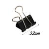 Black Large Swallowtail Metal Clips for Office Stationery and Loose Leaf Binding