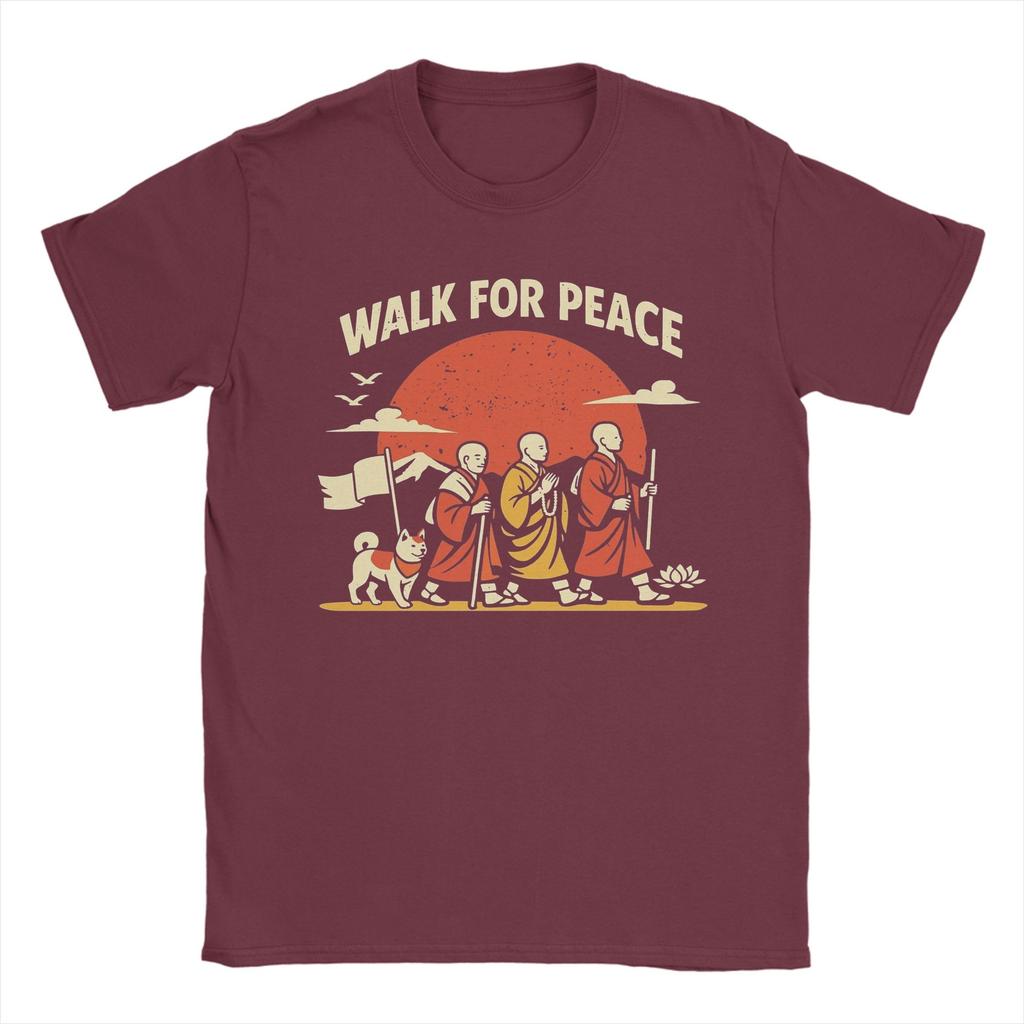 Unisex Women Walk For Peace T Shirt Pure Cotton Clothing Funny Short Sleeve Round Neck Tee Shirt Gift TShirts