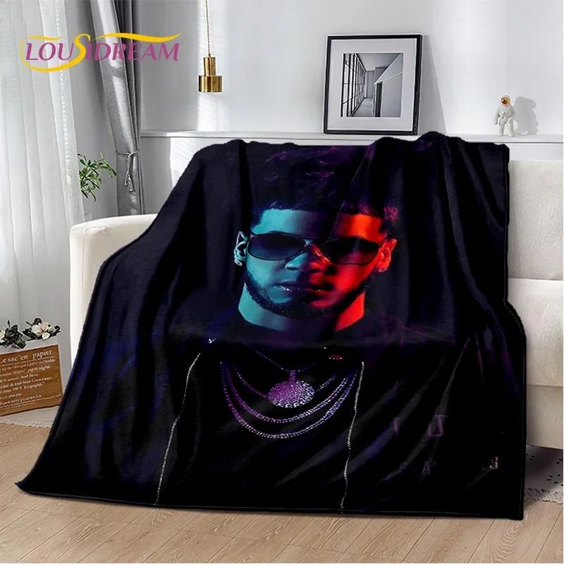 Free Anuel AA Rapper Hip Hop Soft Blanket,Soft Throw Blanket for Home Bedroom Bed Sofa Picnic Travel Cover Child Gift