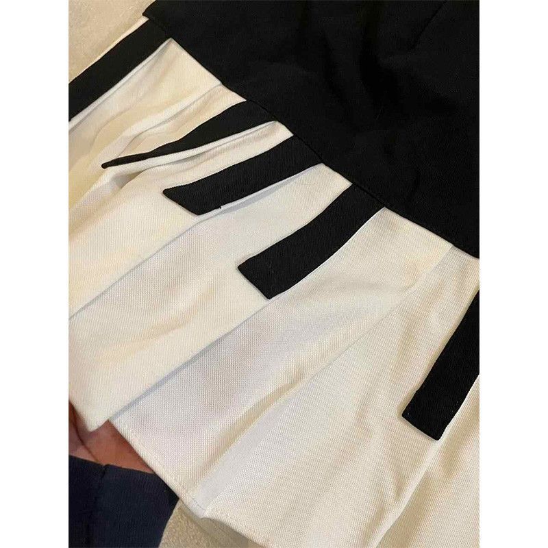 New black and white piano key design skirt women's summer fashion small slim skirt