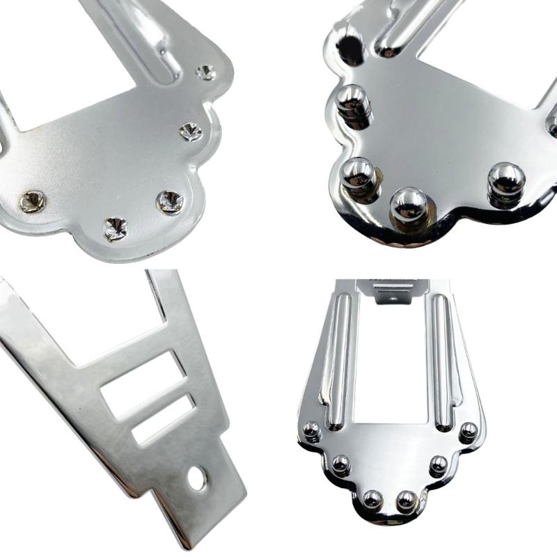 Heavy Duty Jazz Guitar Bridge Metal Texture Suitable for Enhancing Volumes and Customizable String Height Adjustment
