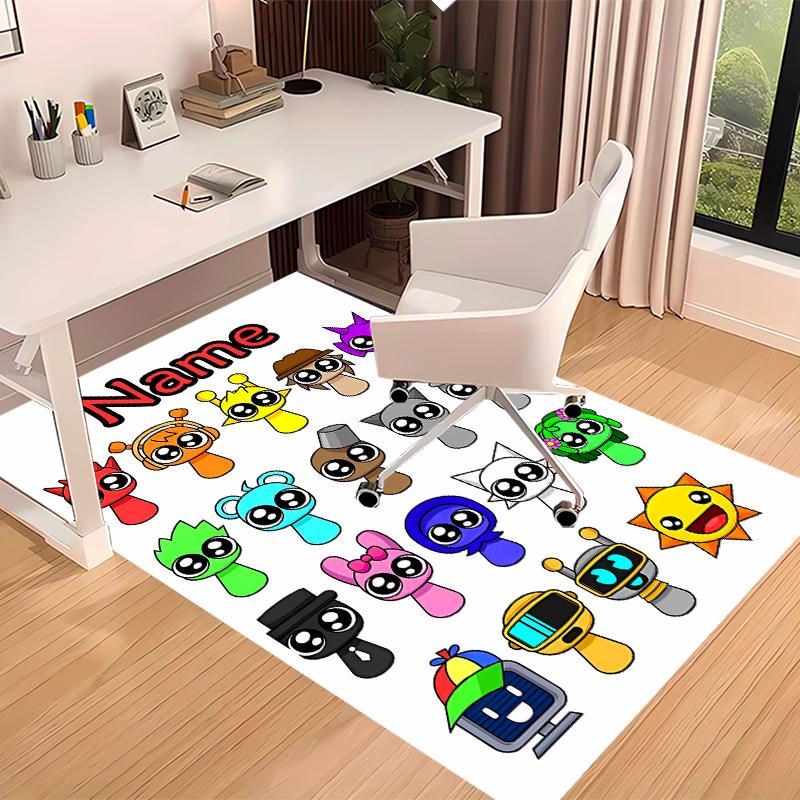 Custom personalization Game Sprunki Print Area Rug - Soft, Washable Non-Slip Indoor Mat,Living Room,Home&Office Decorative Rug