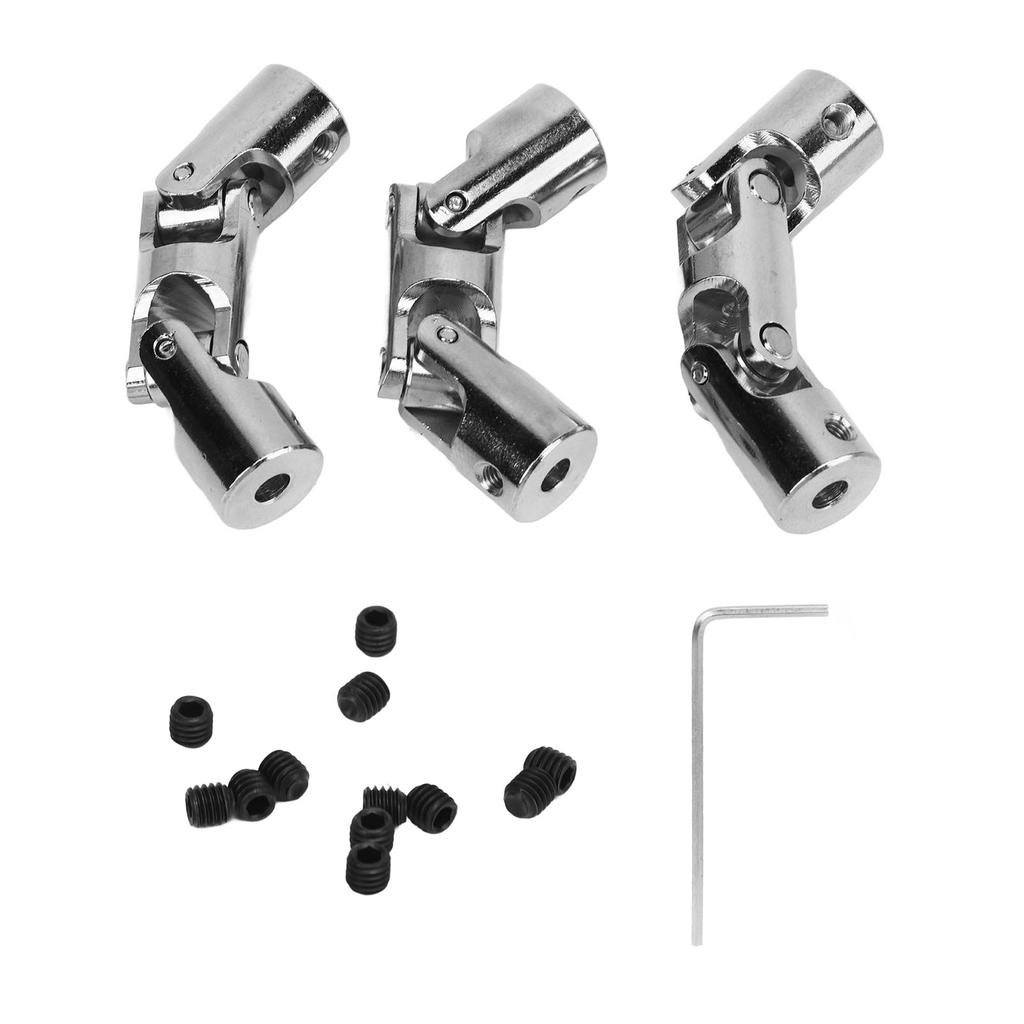 3 Stück 3 Gelenk Lenkwellenkupplung Stahl 4mm auf 4mm Drehbar Universalkupplung für RC