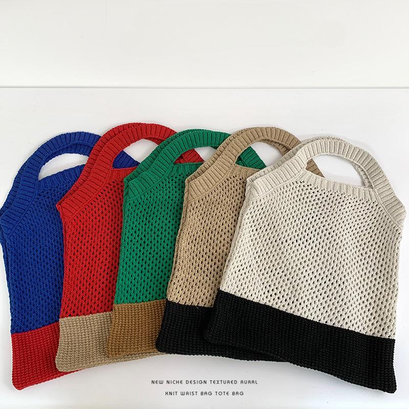 Crossbody Bag Women's Perforated Bag Mesh Storage Bag Large-capacity Shopping Bag High-quality Single-shoulder Bag