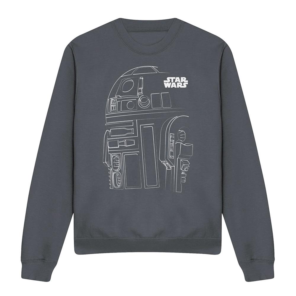 Star Wars Unisex Adult R2-D2 Outline Sweatshirt