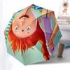 1pc Pippi Longstocking Automatic Folding Umbrella, Portable Collapsible Design, Casual Outdoor Accessory L1127010