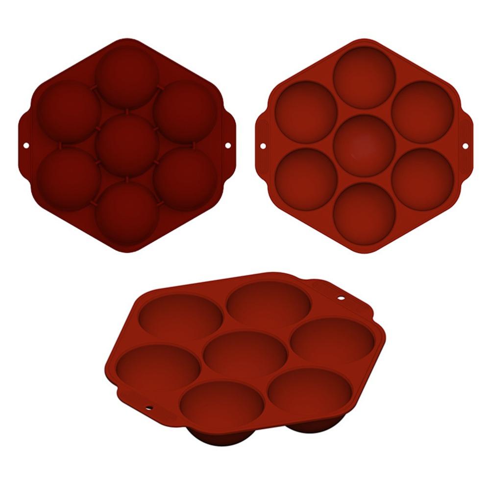 7 Holes Silicone Mold Food Grade Silicone Half Sphere Mold Chocolate Mold  For Cake Decorating