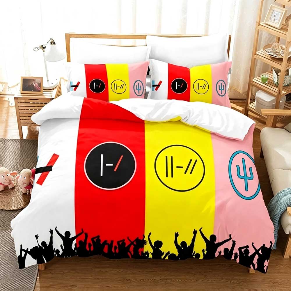 Anime Twenty One Pilots Boy Duvet Cover Pillowcase Twin Full Queen King Double Single Size Women Adults Teens Bedding Set