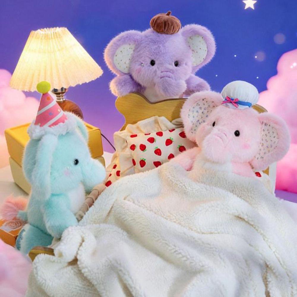 Fluffy Cartoon Elephant Plush Toys Soft Elephant Plush Toys Elephant Plush Doll  Kids Holiday Gifts