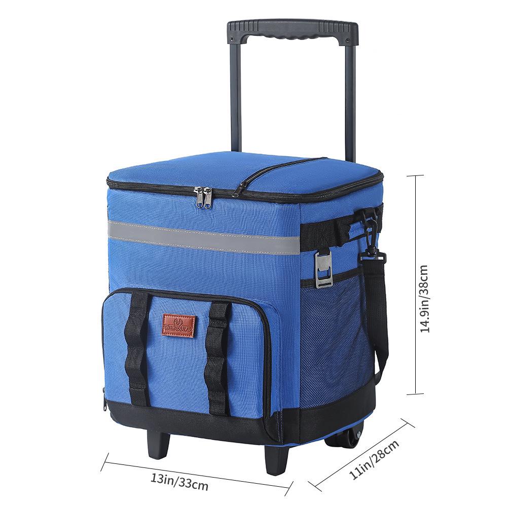 2021 Large Rolling Insulated Picnic & Food Delivery Bag with Wheels