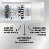 Silver Glitter Stick, Christmas Party& Rave Makeup, Long-Lasting, Easy To Remove, Perfect for Face& Hair& Body-16g