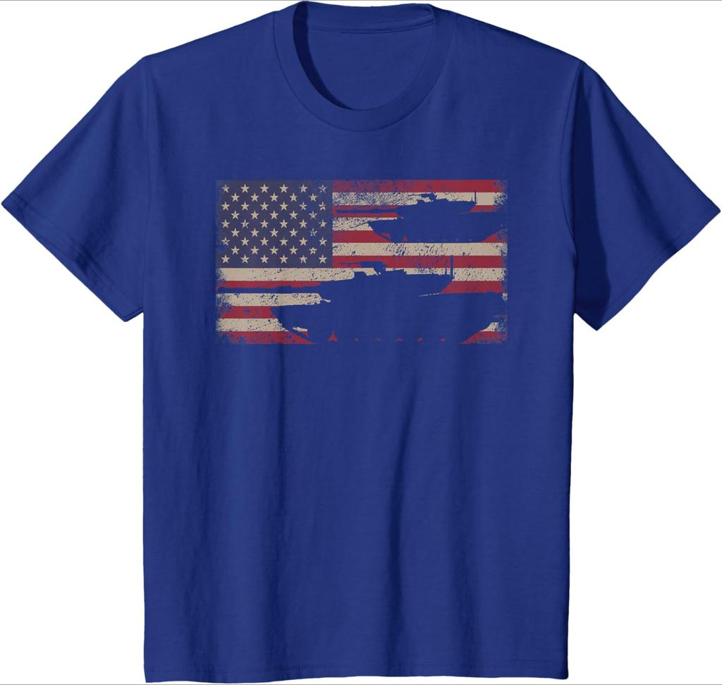 M1 Abrams Battle Tank USA American Flag Design 100 Cotton Summer Short Sleeve Oneck Casual Printed Mens Tshirt