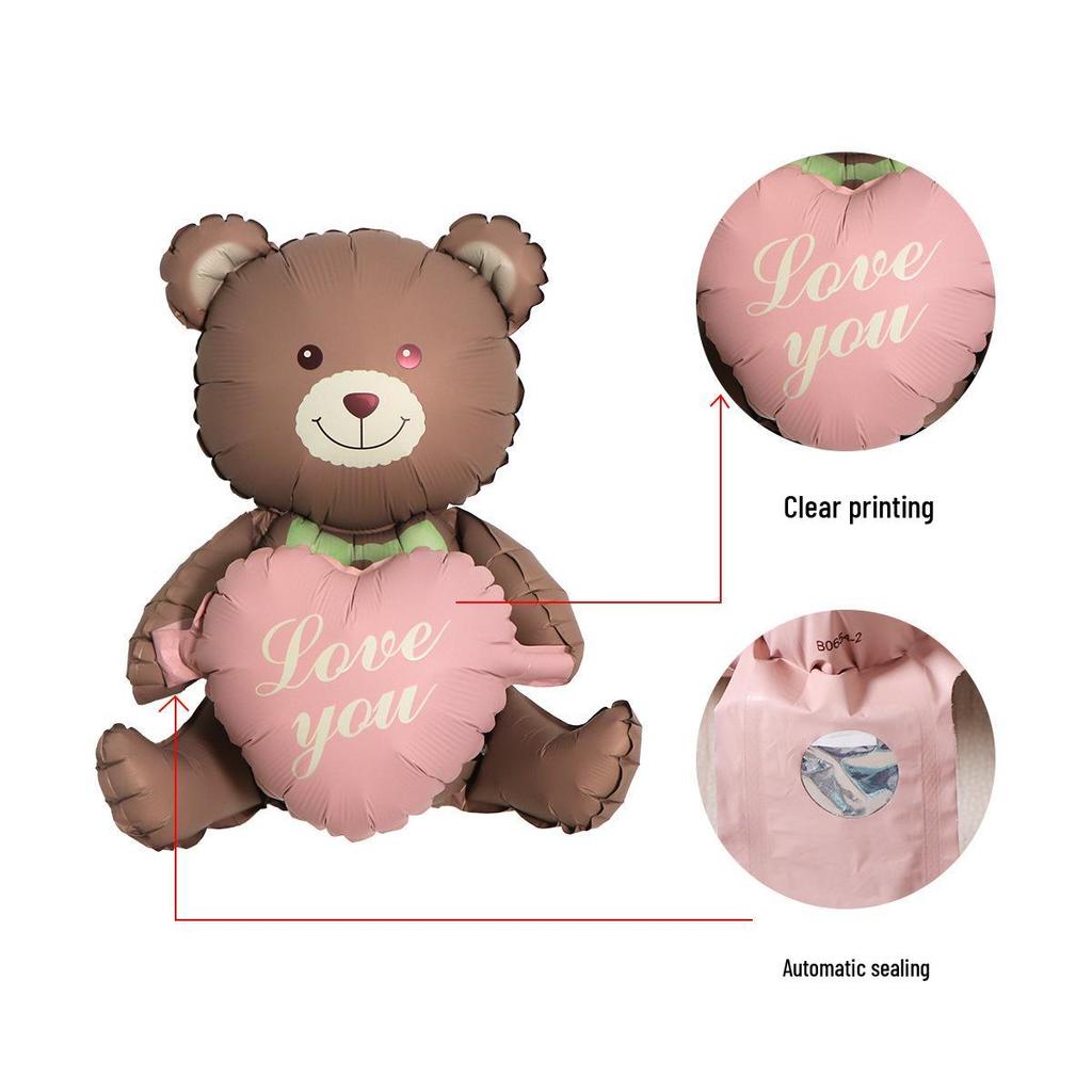 Mittelgroße matte Aluminiumfolienballons: Schmetterling, Gänseblümchen, Dinosaurier, Herzbär, Regenbogen Partydekorationen