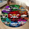One Piece Straw Hat Pirates Round Area Rug Carpet Rug For Living Room Bedroom Sofa Playroom Decor Nonslip Floor Mat