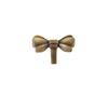 Retro Bow Tie Brass Handle Vintage Furniture Hardware Cabinet Door Knobs Single Hole Gold Wardrobe Drawer Pulls Cupboard