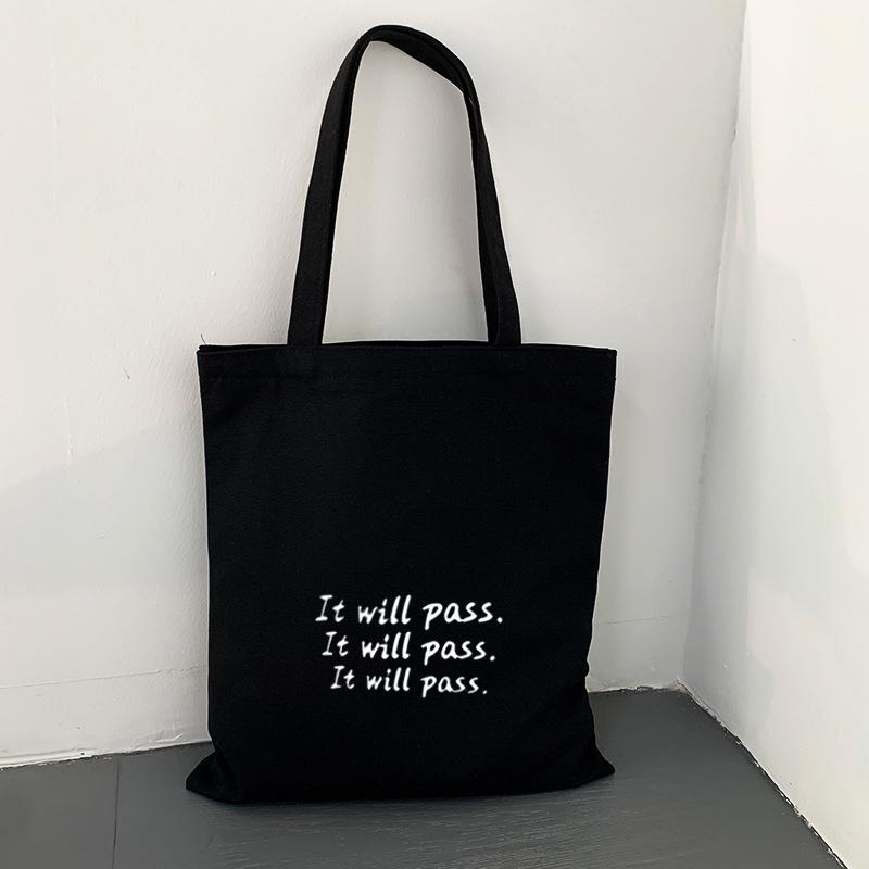 Summer Canvas Tote: Zippered Shoulder Bag for Shopping, Snacks, Laptop & School