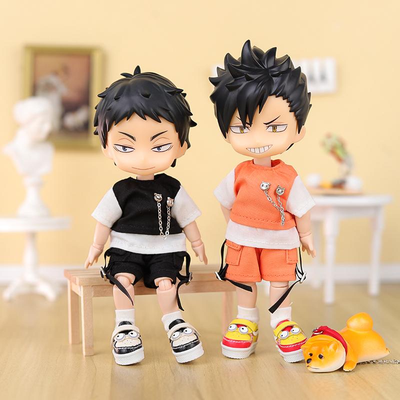 OB11 Babykleidung Farbpassendes Kettenset Puppenanzug für Ob11 1/12 Puppen Outfit Tägliches Lässiges Zubehör für Kinder DIY