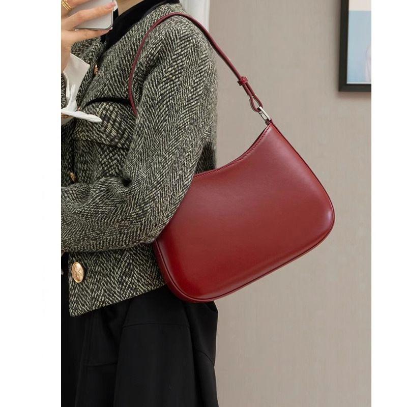 2025 Red Retro Versatile Bridal Shoulder & Crossbody Tote Bag