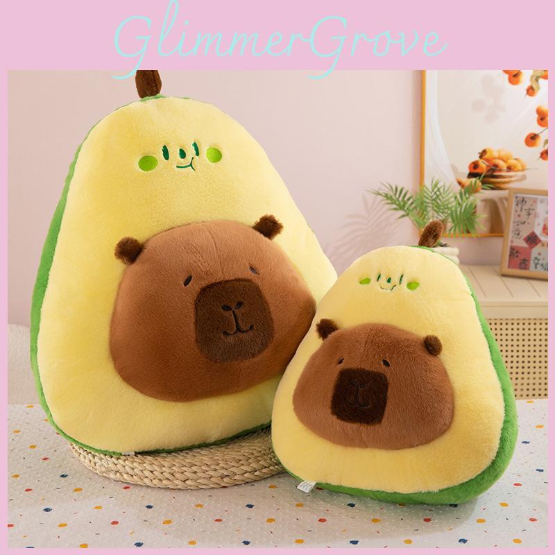 Persea Americana Mill Capybara Plush Toy Cute Cartoon Girl Sofa Doll Decoration