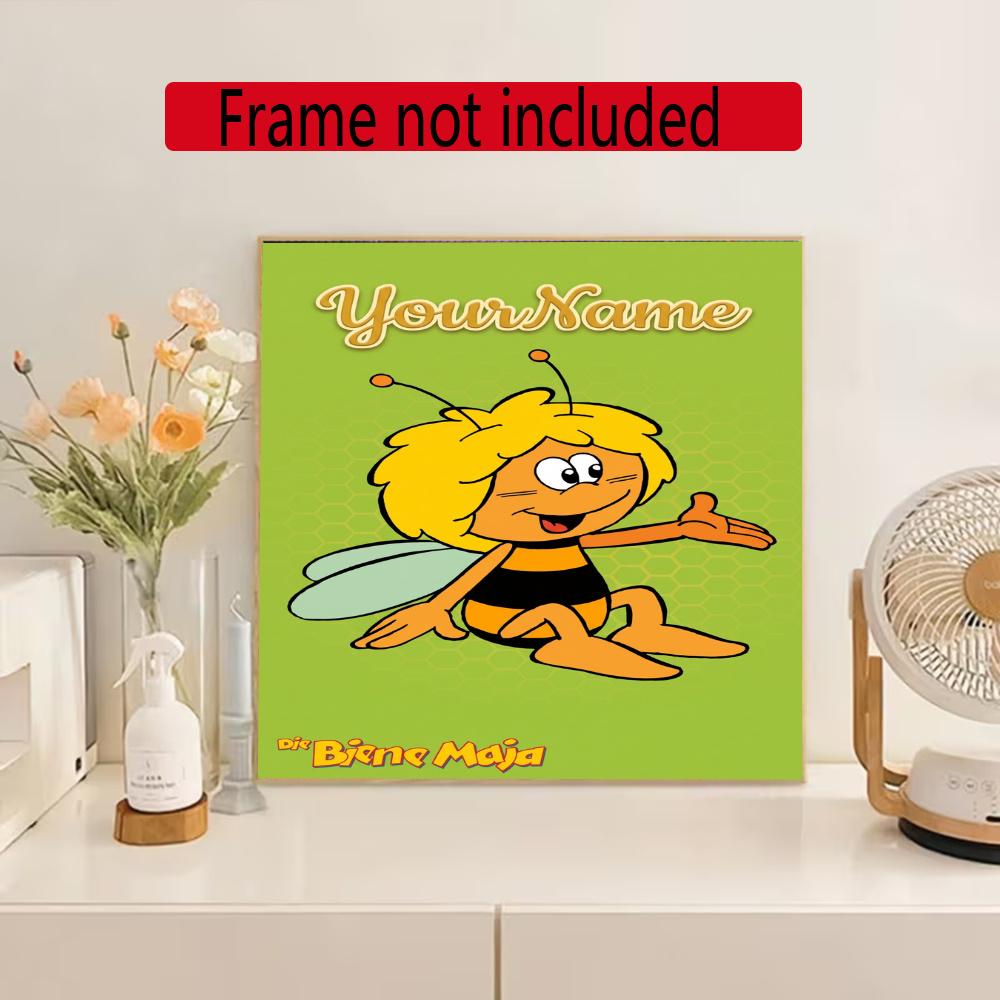Biene Maja Customize Your Name Diamond Painting Round Diamond Diy Frameless Holiday Artwork Suitable For Home Office Wall Decoration