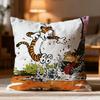 Hot CCalvin and Hobbeses Cushion Cover Soft Washable Pillow Case Multi-Scene for Couch Bed Travel Office Use