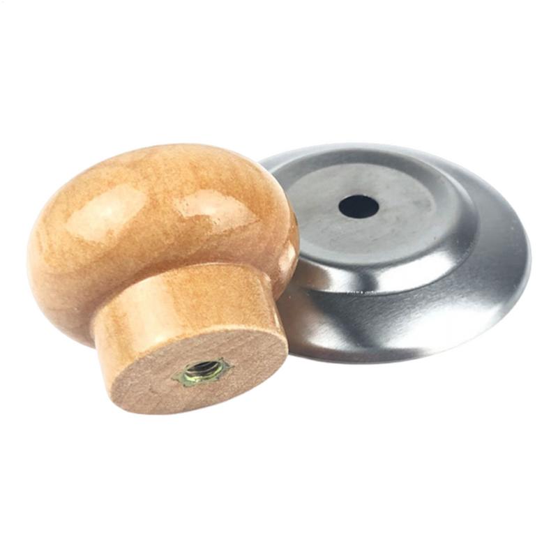 Universal Pot Lib Knobs Caps Wooden Heat-Resistant Cooking Pan Lid Covers Replacement Lifting Handle Kitchen Cookware Handgrip