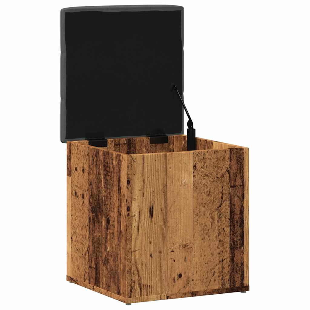 Storage Bench with Rustic Wood Look 42 x 42 x 45 cm Engineered Wood