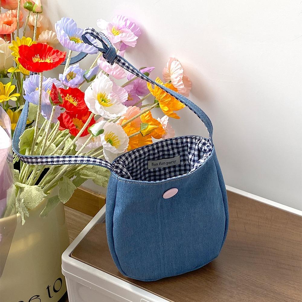 Plaid Crossbody Phone Pouch Cute Grid Shoulder Bag Casual Small Square Bag  Travel