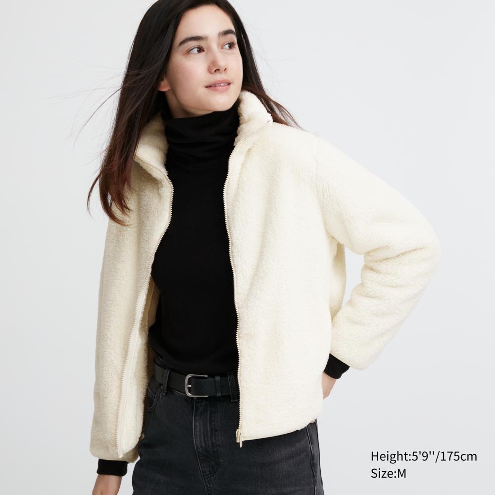 

Флисовая куртка UNIQLO Fluffy Yarn на молнии с длинными рукавами