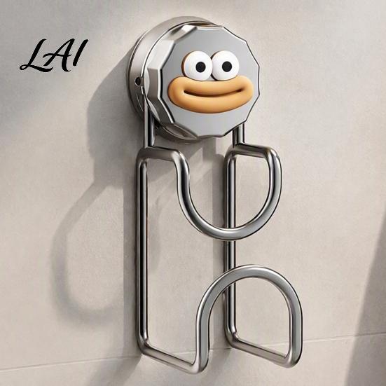 Strong Adhesive Free Hook for Tiles Suction Cup Washbasins No Punch Heavy Duty Vacuum Hanger Double Multiple Washbasins Cartoon Design Reusable Anti