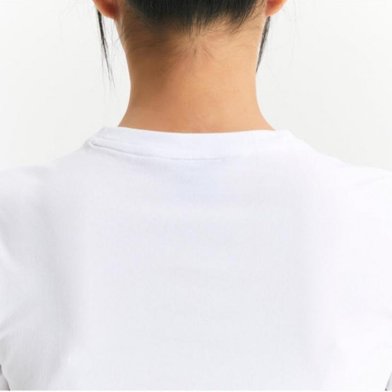 New Balance Tricou semi-crop strâmt pentru femei EQS Nbnee2w422, talie mică