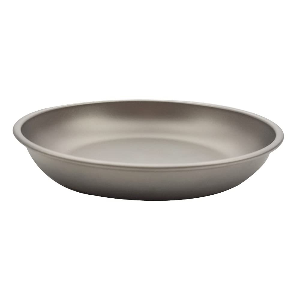 TITAN MANIA Titanium Plate Medium Lightweight Stylish Dish Available In 3 Sizes Tray, Size, Tableware, Camping, Tableware, Tray, Compact, Picnic, BBQ,