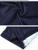 Unisex Dark Blue Striped Summer School Uniform Trousers for Students, Loose Straight-Leg Style