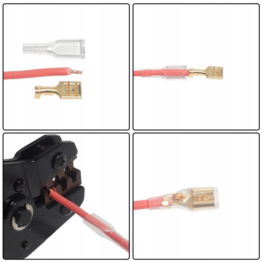 2.8/4.8/6.3mm Spade Crimp Connectors Electrical Lugs Terminal Insulating Wire