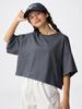 Girls CoTTon Oversize Cropped T shirT Jr