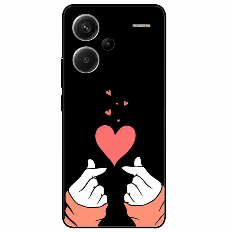 For Redmi Note 13 Pro Plus 5G Pro+ Case Soft Black Painted Cats TPU Funda For Xiaomi Redmi Note 13 Pro 5G Note13 Silicone Cover