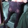 Sheer Shiny Glossy Open Crotch Women Lace Panties Tights Pantyhose