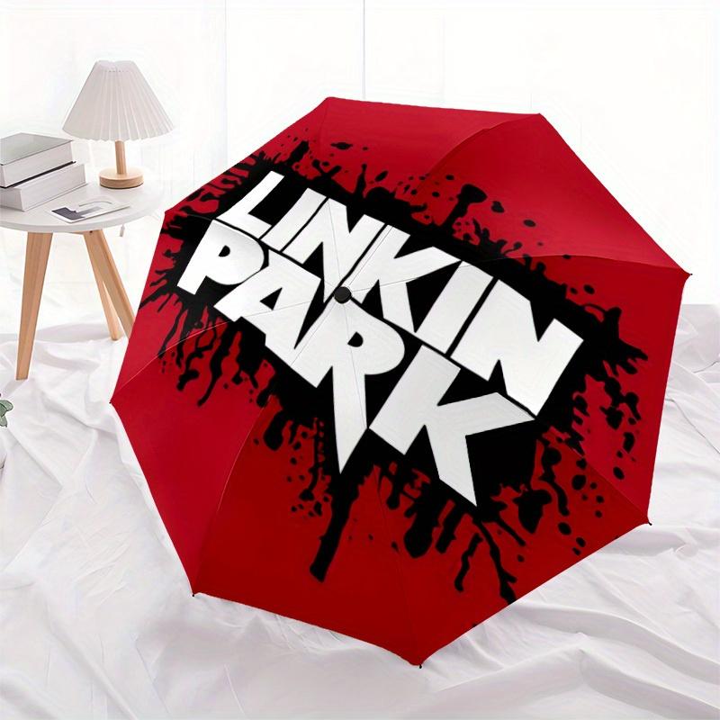 1pc Linkin Park Automatic Folding Cute Umbrella, 8 Ribs for All-Season Use, Portable for Travel & Outdoor Activities063