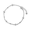 925 Sterling Silver Link Chain Freshwater Pearl Beads Beaded Bracelet for Women Gifts Jewelry