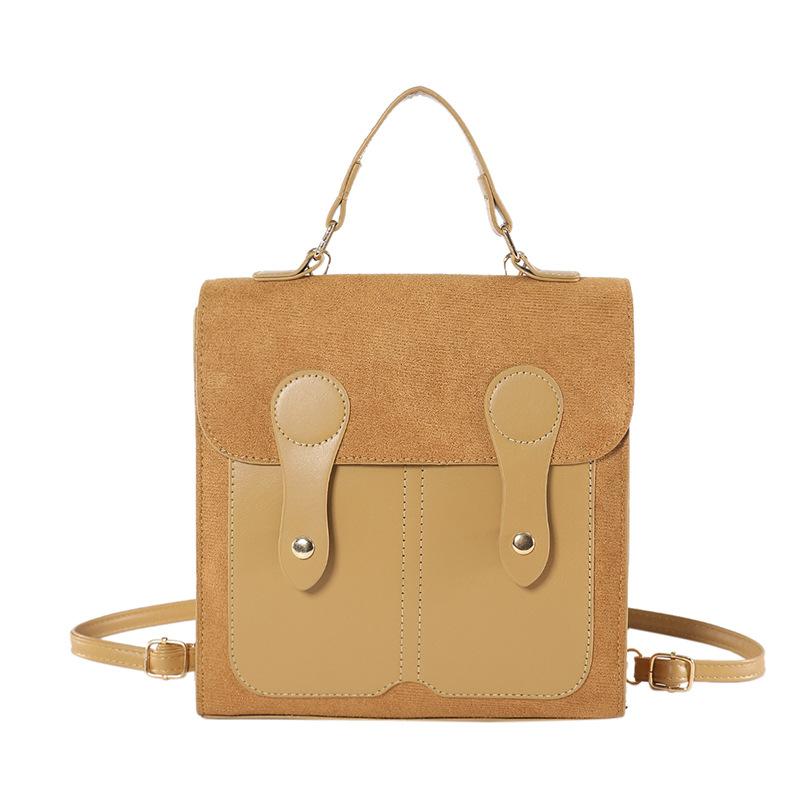 Niche Design Bag for Women New Backpack Retro Handheld Korean Casual Solid Color Backpack