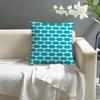 Teal Blue Flower Leaves Pattern Pillow Case Sofa Decor Home Double-sided Printing Short Plush Cushion Cover Throw Pillow Cover