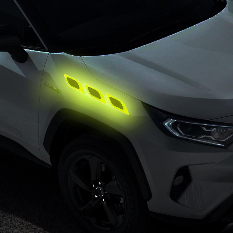Reflective Carbon Fiber Anti-Collision Car Stickers for Handles, Door Bowl, and Mirrors