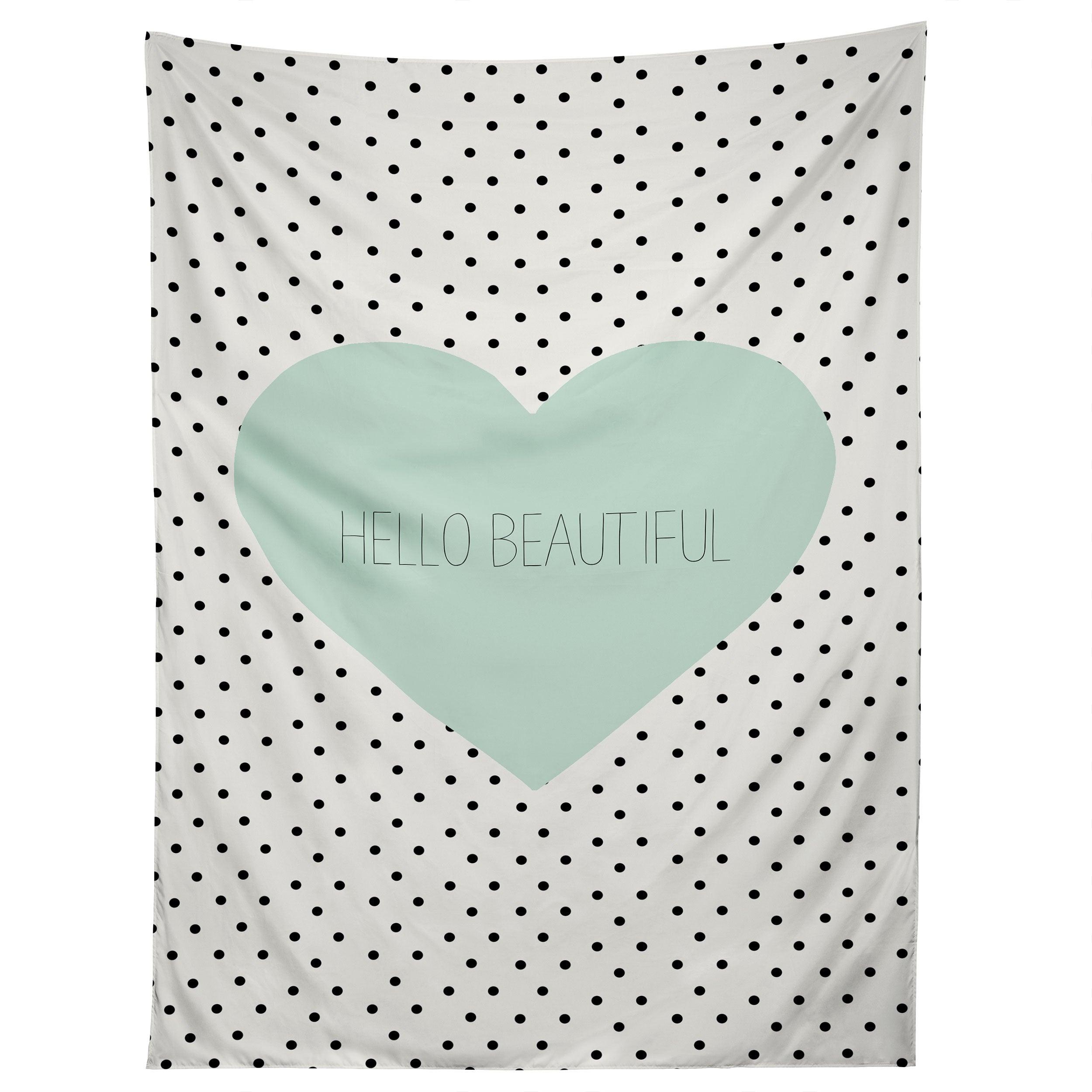 HELLO BEAUTIFUL HEART tapestry 75x100