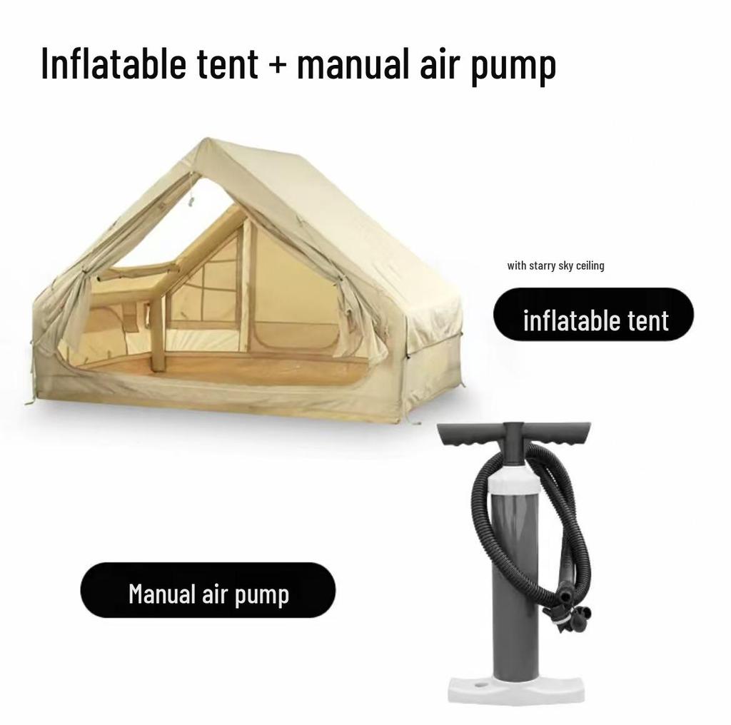 Spacious All-Season Anti-Freeze Moisture-Proof Inflatable Tent for Home & Camping - Portable, No-Assembly, Rainproof.