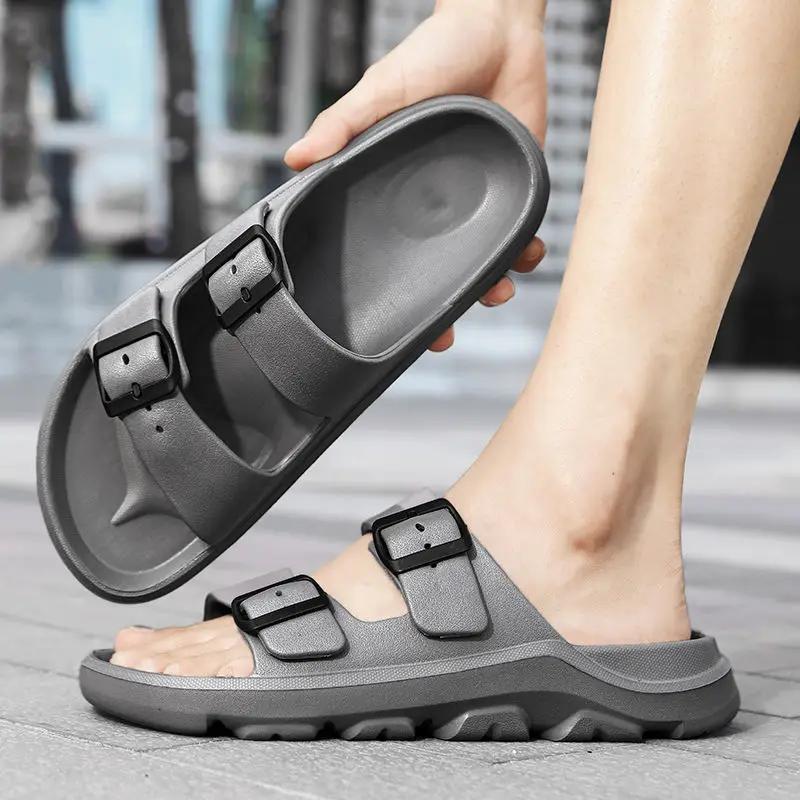 Fashion Sabot Sandals Man Beach House Indoor Soft Walk Shoes Around Home Low Price Pvc Adult Trend 2025 Elegant Casual Slippers for Men