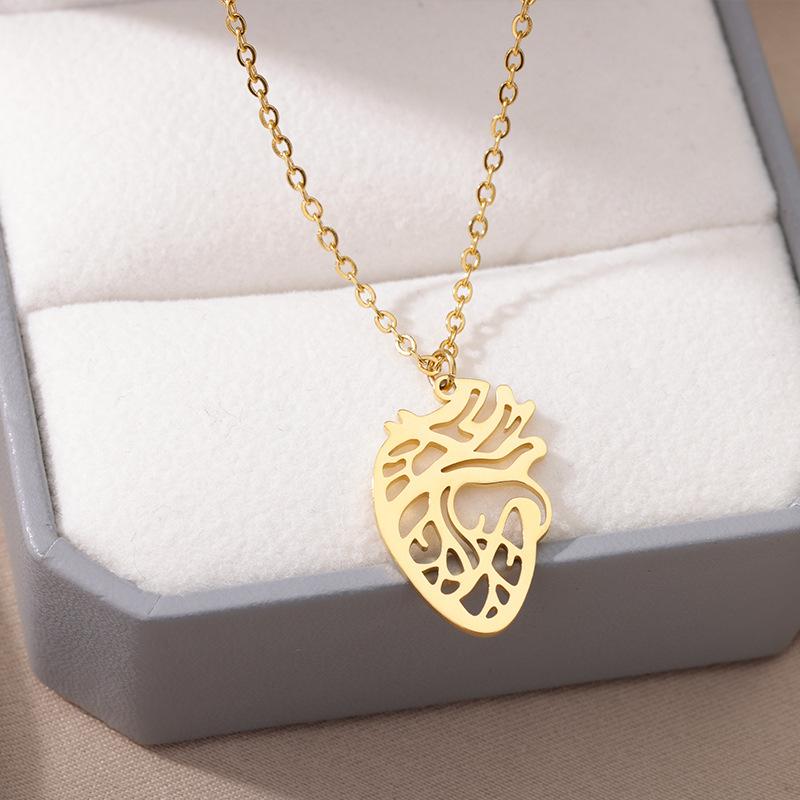 Women Jewelry Stainless Steel Claw Heart Roman Number Necklace For Birthday Day Gifts,Party Gifts