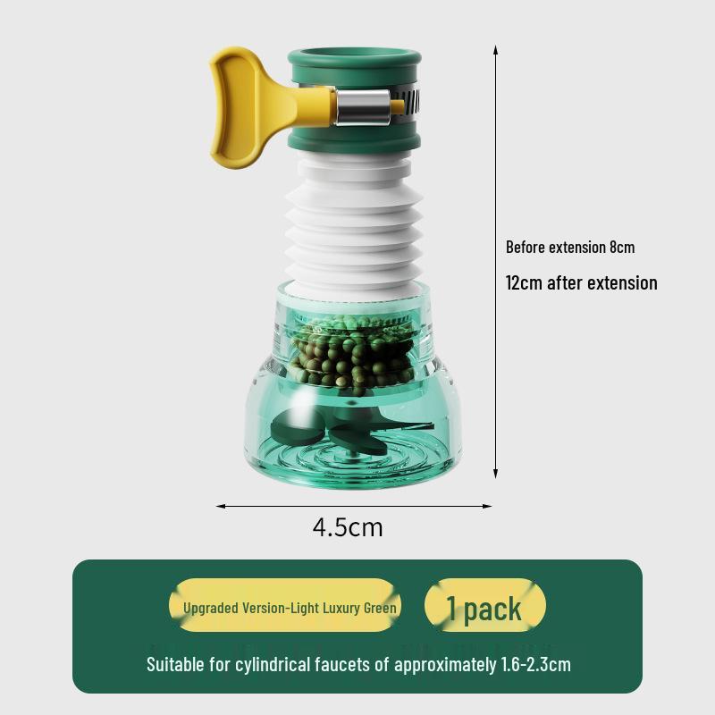 Splash-Proof Universal Kitchen Faucet Extension & Filter Nozzle