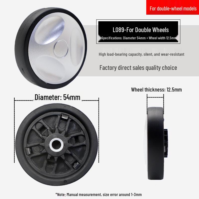 Universal Wheel Replacement for Luggage Suitcase: Leather Caster Rubber Roller Rim Repair Accessories