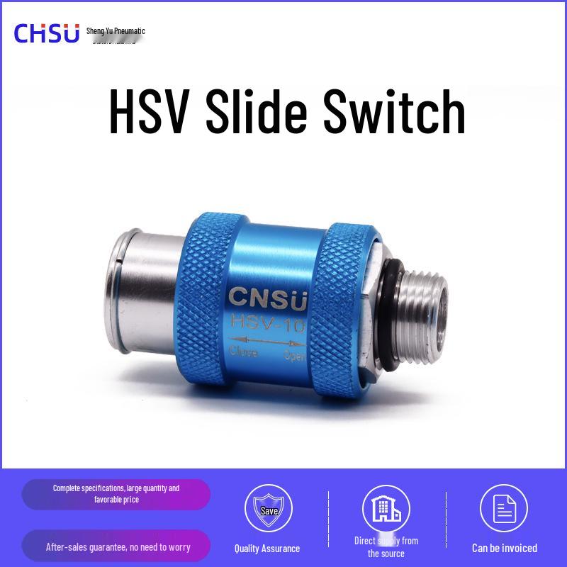 HSV-06/08 Mechanical Slide Valve: Hand-Push Pneumatic Gas Control Component